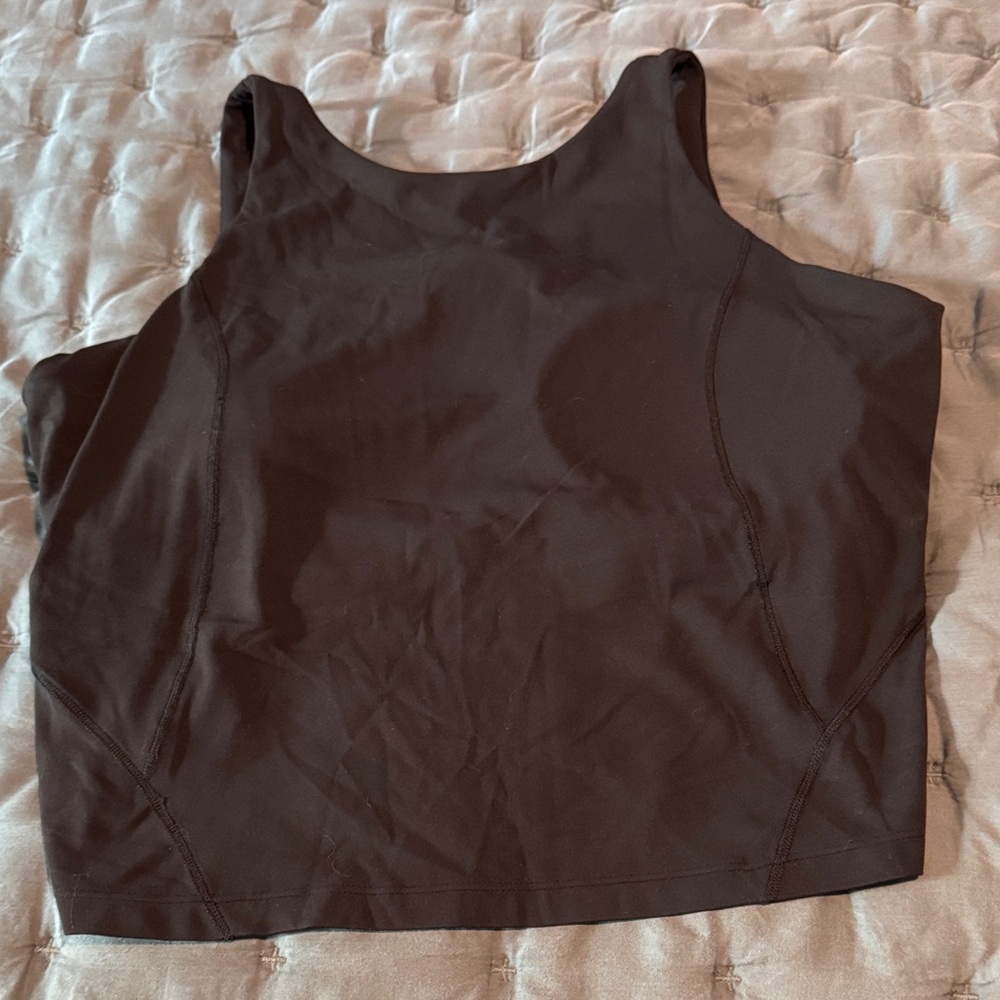 lululemon athletica Black Crop Top Built In Bra